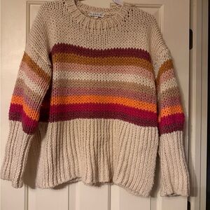 Women's Multicolor Striped Knit Sweater